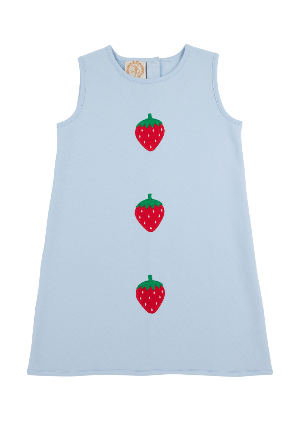 Annie Apron Dress Knit Buckhead Blue Strawberries