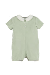 Majestic Corduroy Boy Romper Green