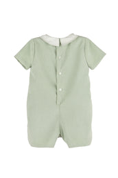 Majestic Corduroy Boy Romper Green