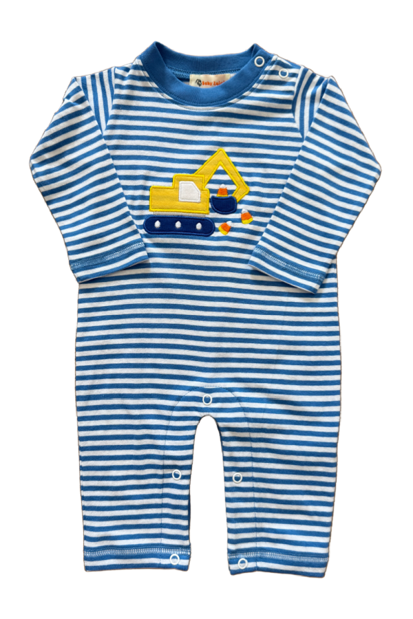 Backhoe with Candy Corn Romper