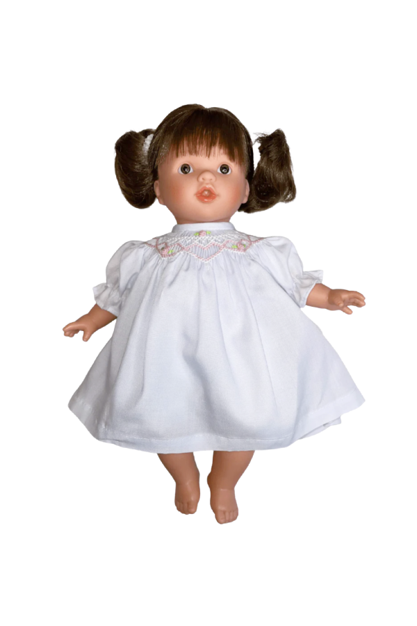 Bella 10" Baby Doll White Dress