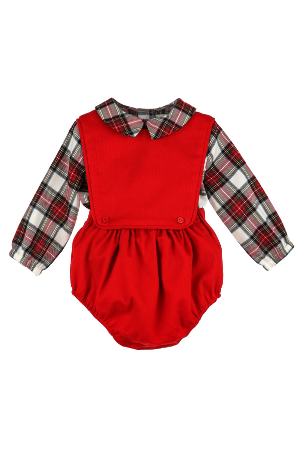 Steward Plaid Boy Overall
