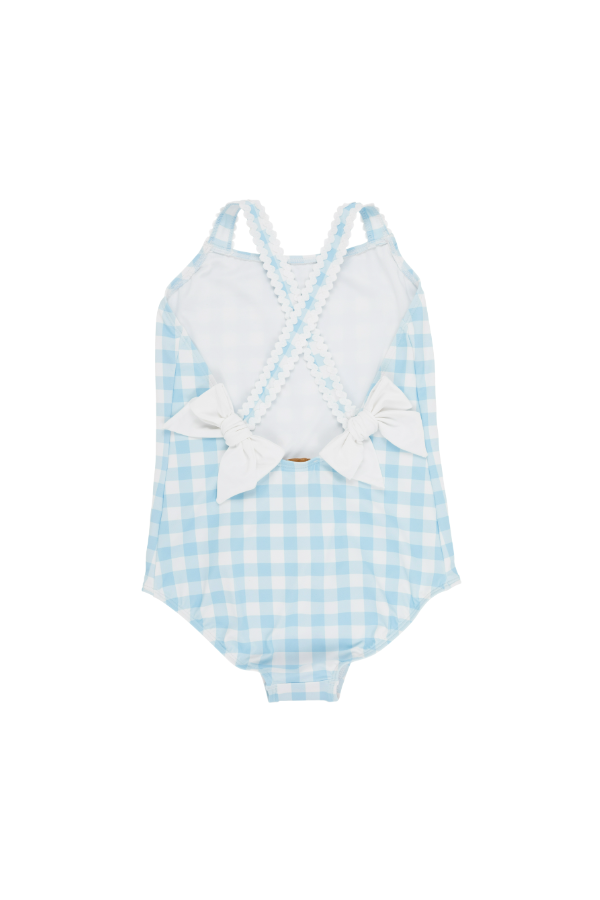 Taylor Bay Bathing Suit Buckhead Blue Gingham Worth Avenue White