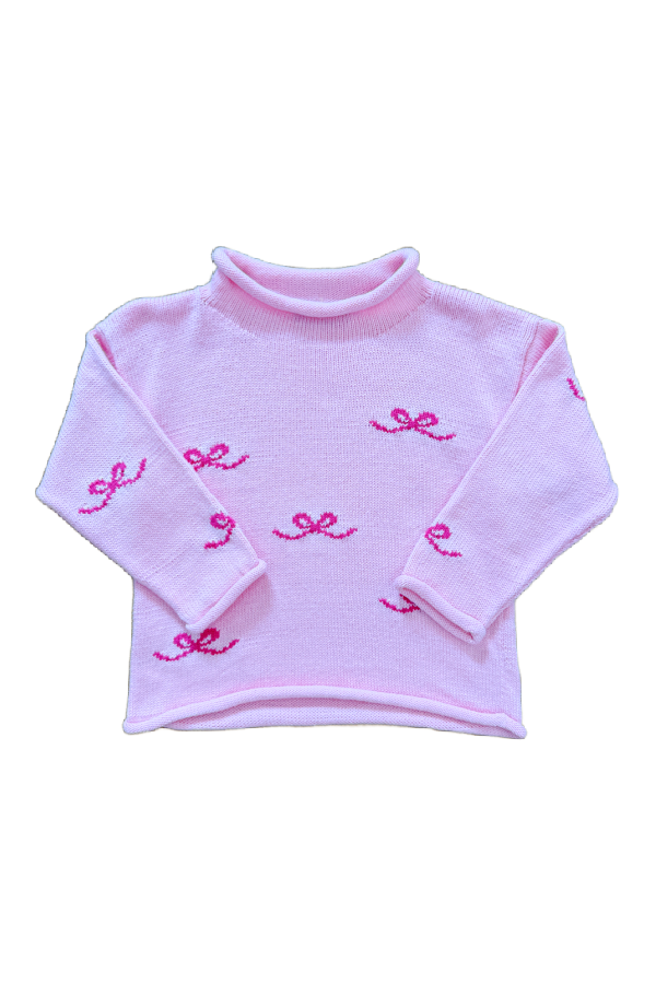 Bows All Over Roll Neck Sweater
