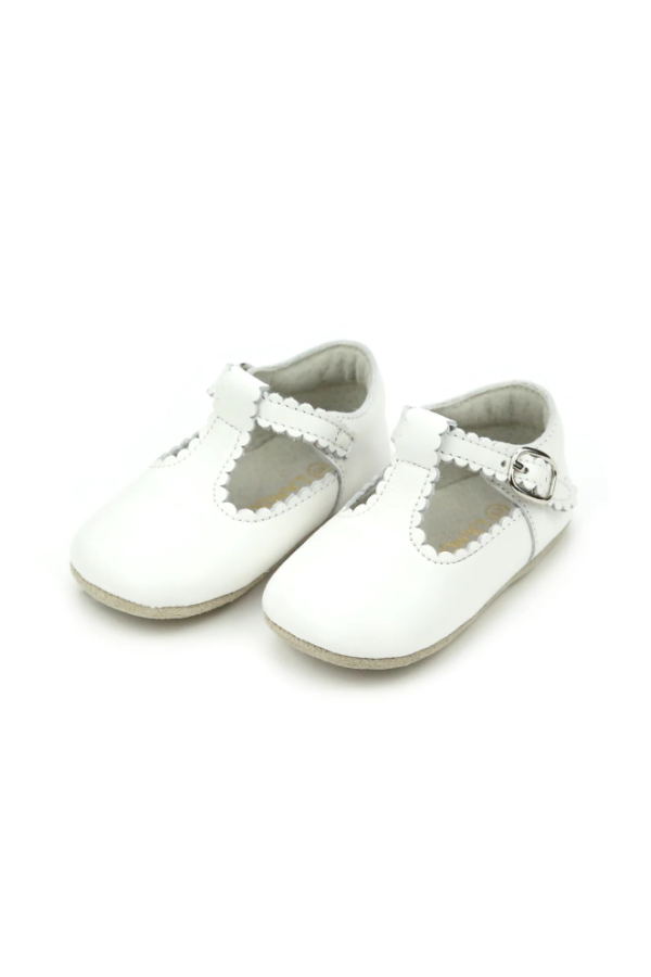 Elodie Scalloped T-Strap Mary Jane Crib Shoe