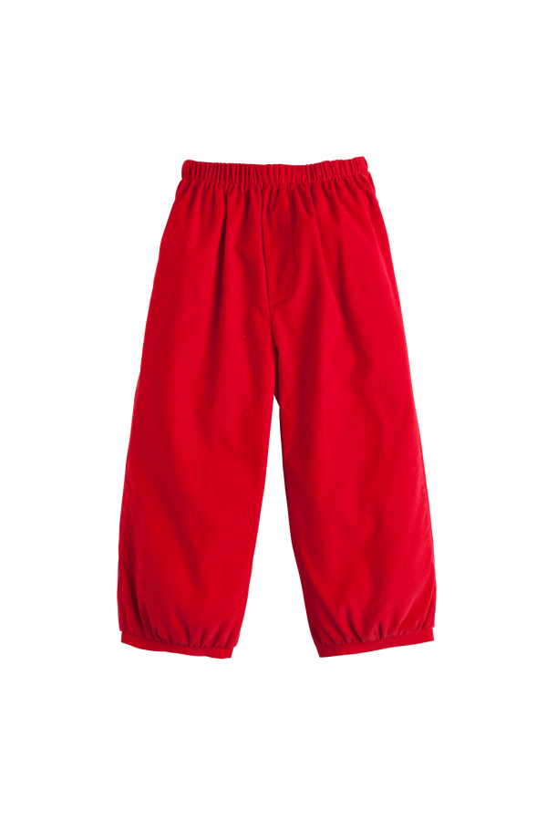 Banded Pull On Pant Red Corduroy