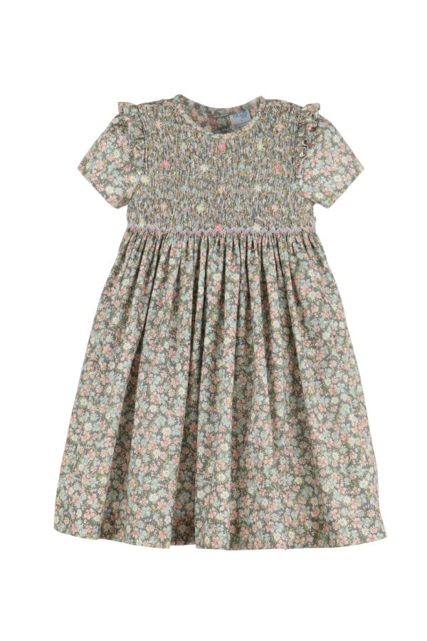 Forest Green Floral Dress