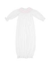 Sweetly Smocked Greeting Gown Worth Avenue White/Palm Beach Pink
