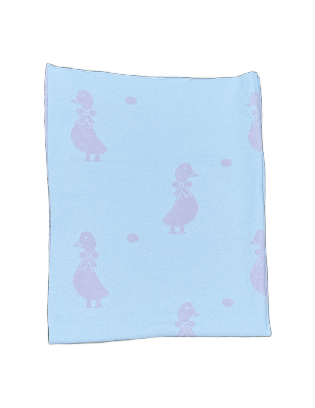 Pink and White Duck with Bow Blanket