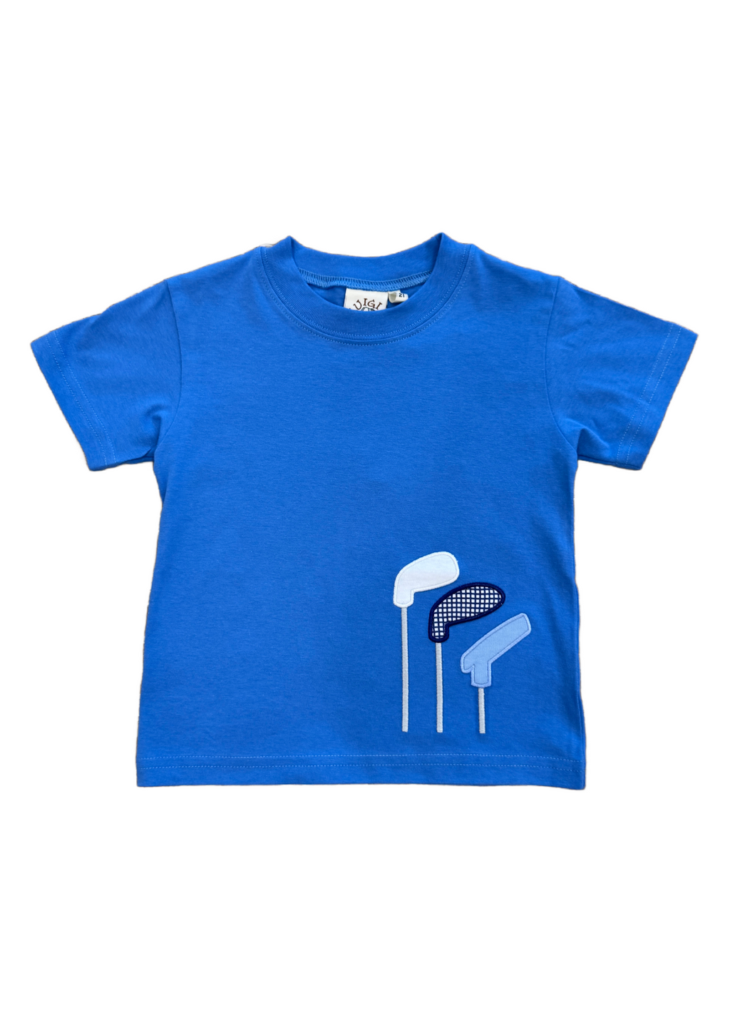 Three Golf Clubs Medium Blue T-Shirt