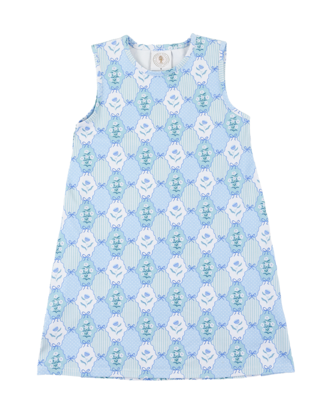 Floral Blues Sleeveless Susie Swing Dress PRE-ORDER