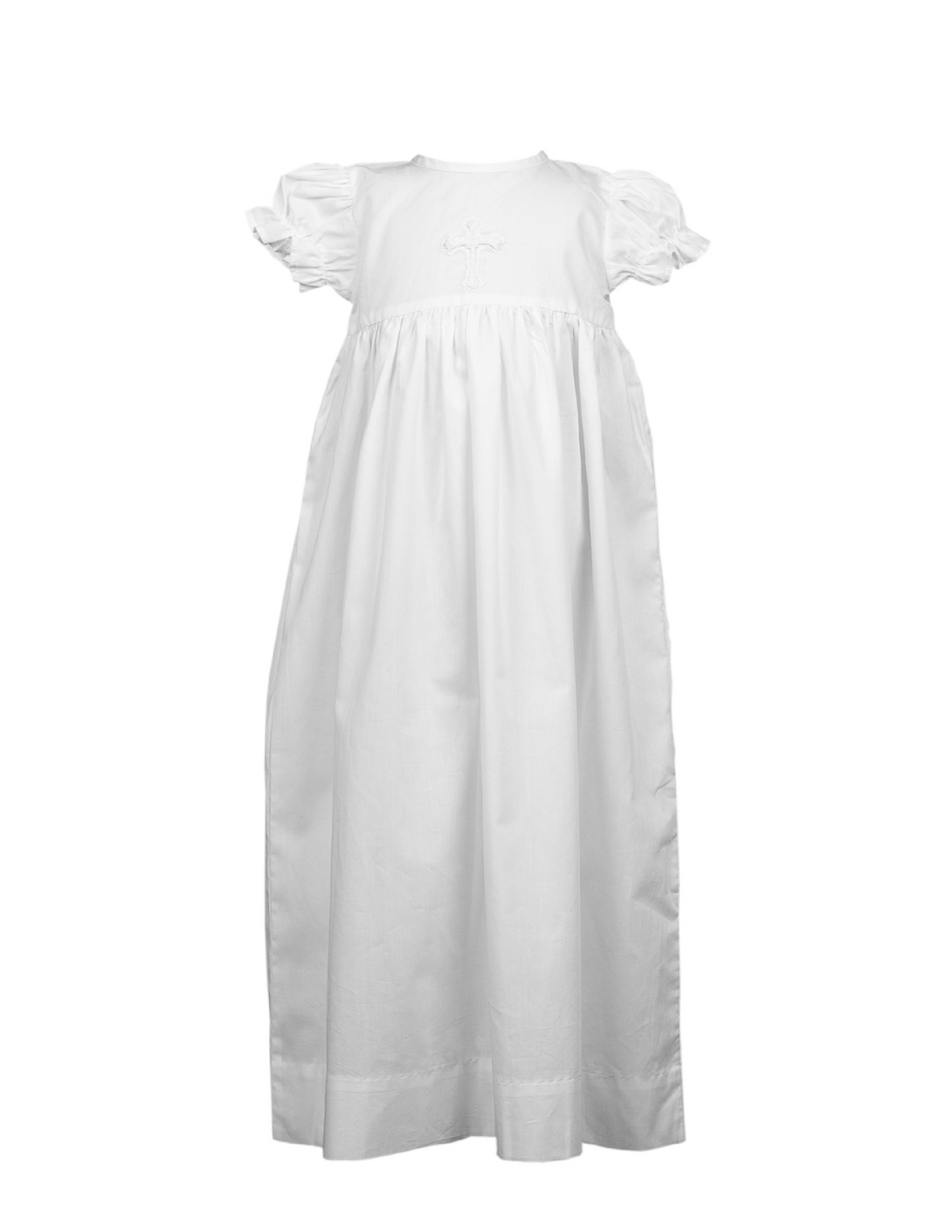 Cross Baptism Gown and Bonnet - Ivory Girl