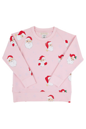 Cassidy Comfy Crewneck Dear Santa Palm Beach Pink