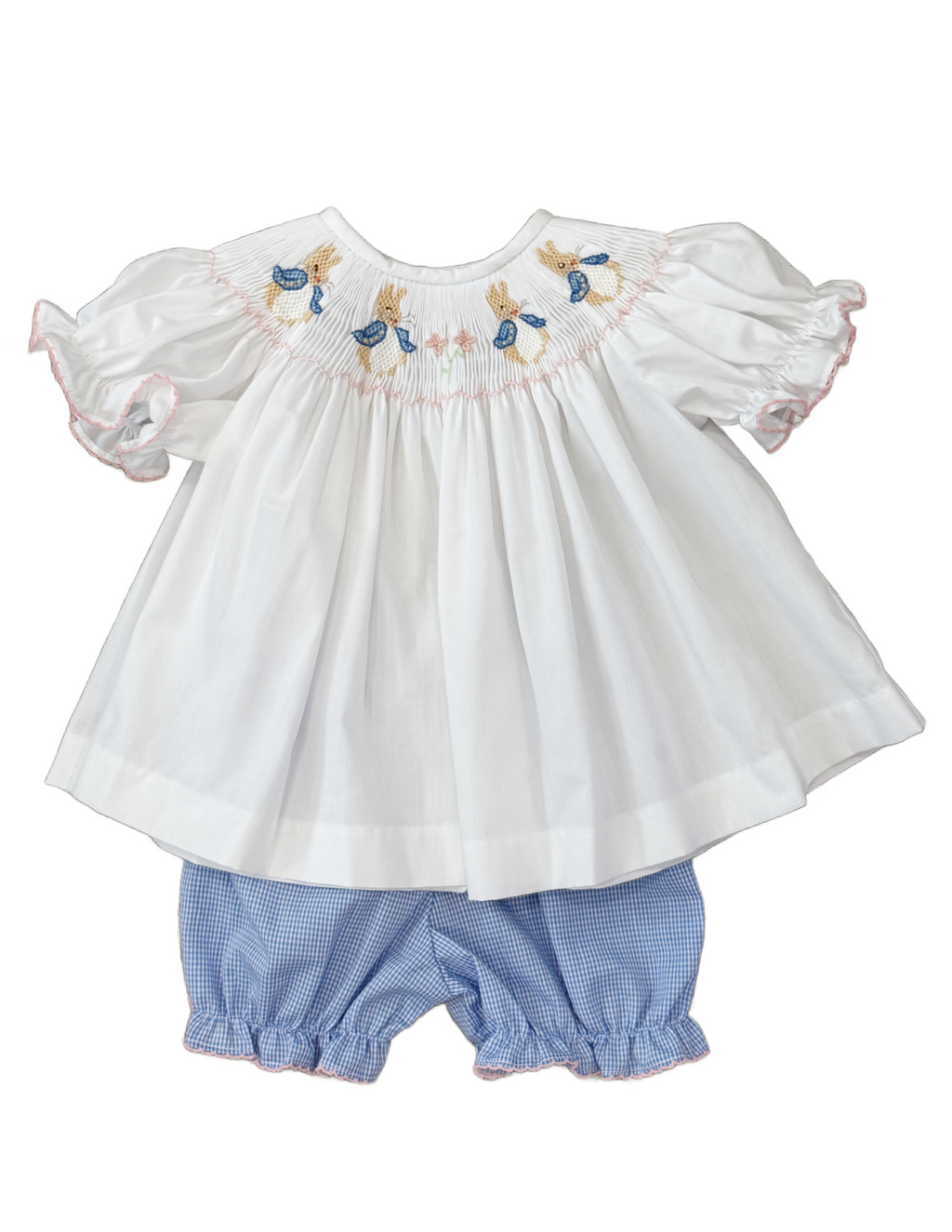 Emma Bloomer Set Smocked Peter Rabbit