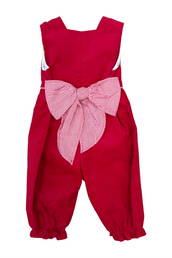 Corduroy Romper Red
