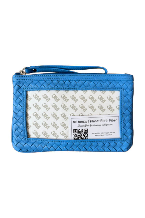 Leather Woven Clutch Swell