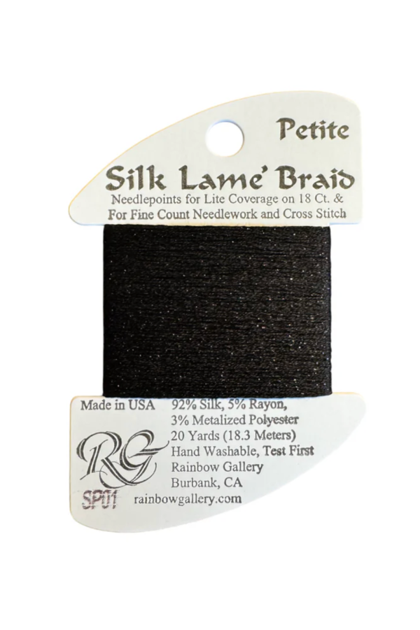 Silk Lame' Braid Petite SP01 Black