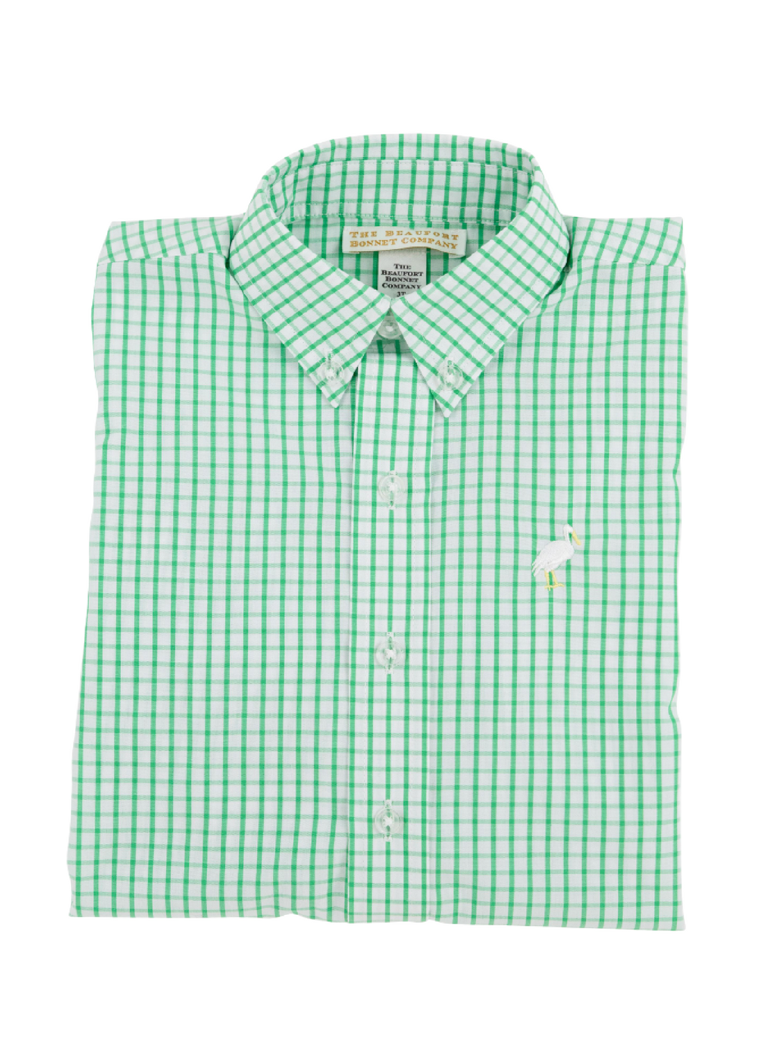 Dean's List Dress Shirt Kiawah Kelly Green Windowpane