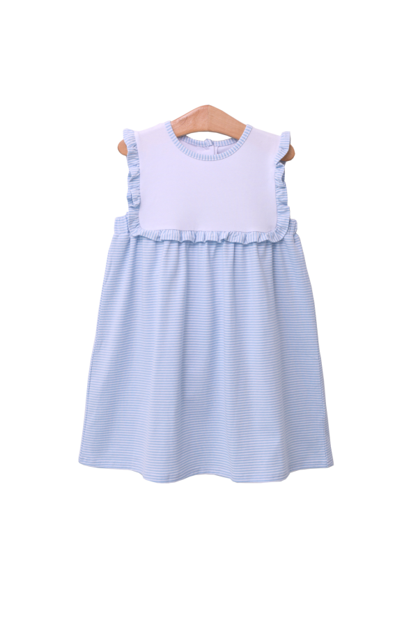 Alice Dress in Light Blue Stripe