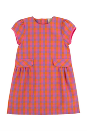 Betts Bow Dress Autumn Punch Plaid