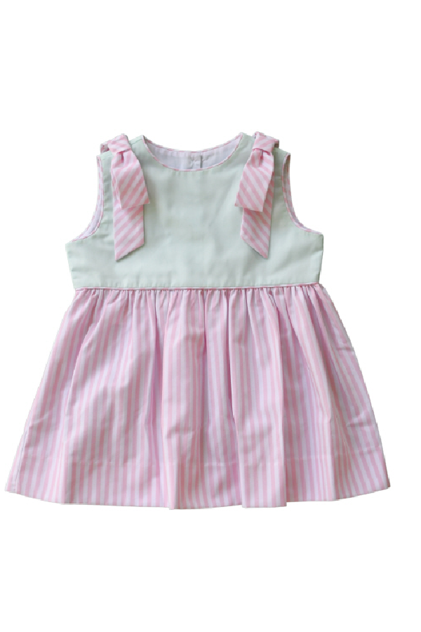 Madison Park Mint and Providence Pink Stripe Ellie Dress