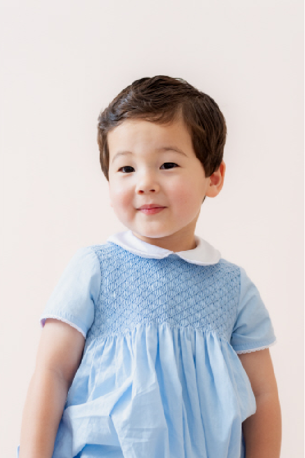 Louis Boy Bubble - Blue Smocked