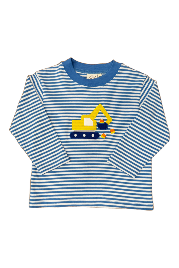Backhoe with Candy Corn Shirt