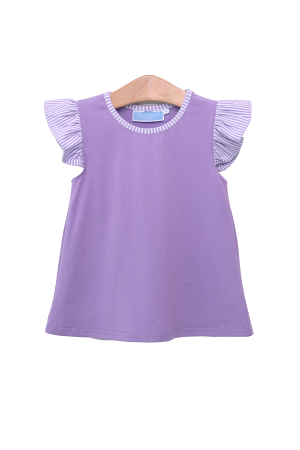 Vivian Flutter Top in Lavender