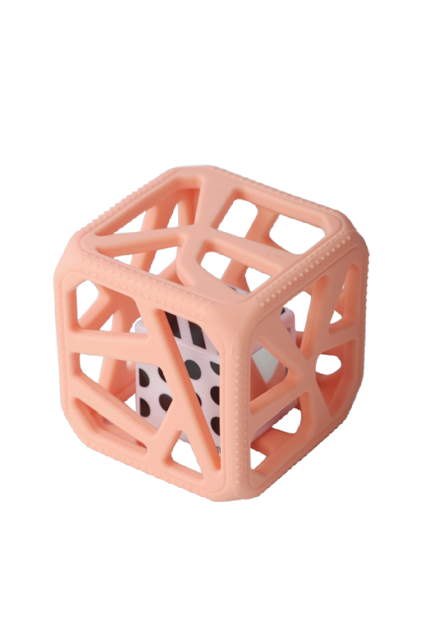 Chew Cube in Peachy Pink