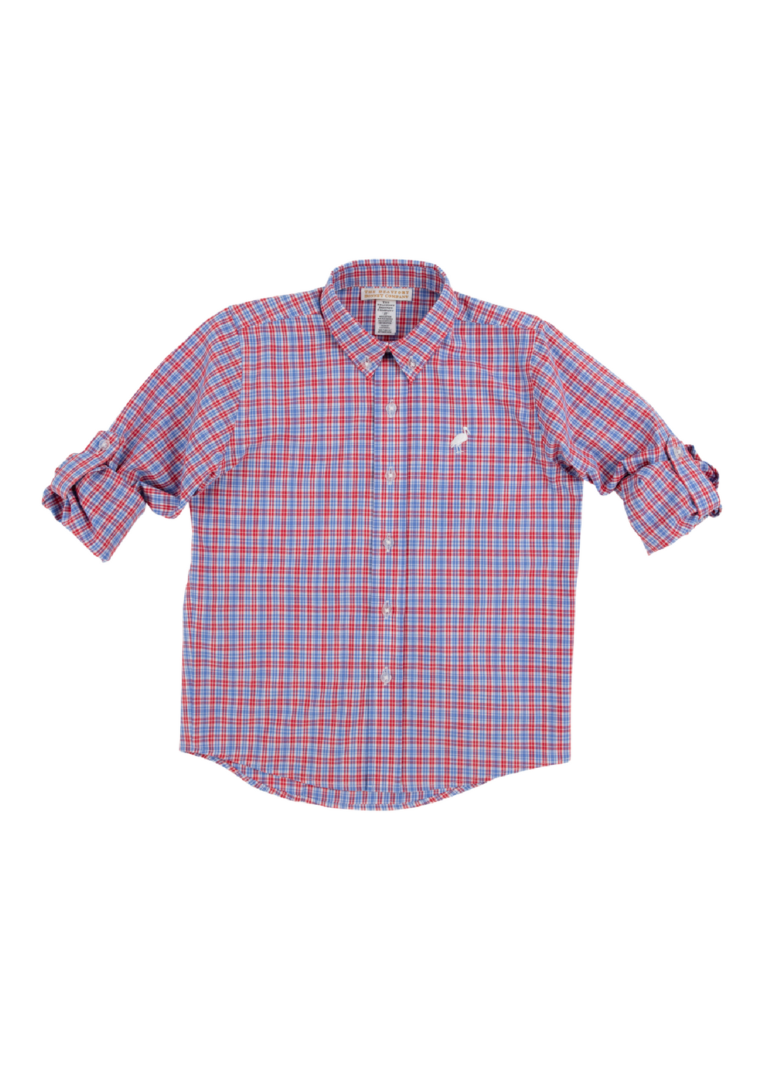 Dean's List Dress Shirt Rolled Sleeves Lawn Party Plaid