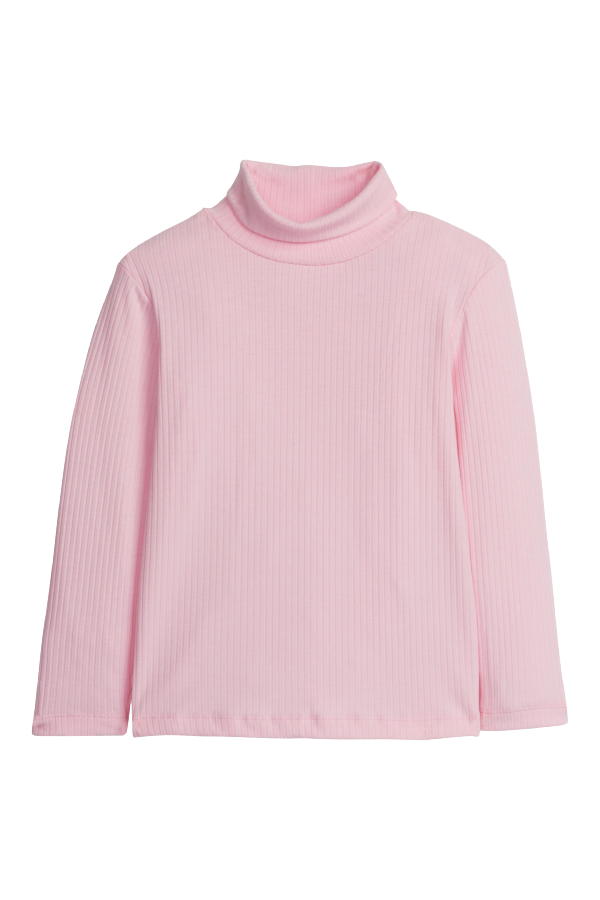 Ribbed Turtleneck Pink