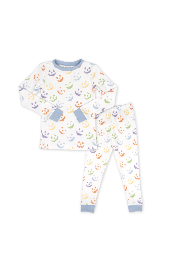 Sweet Pea PJ Set in Peek-a-BOO, Park Blue