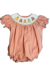 Emmie Pumpkin Smocked Bishop Bubble