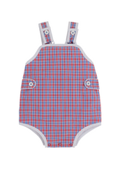 Skipper Sunsuit Woven Lawn Party Plaid