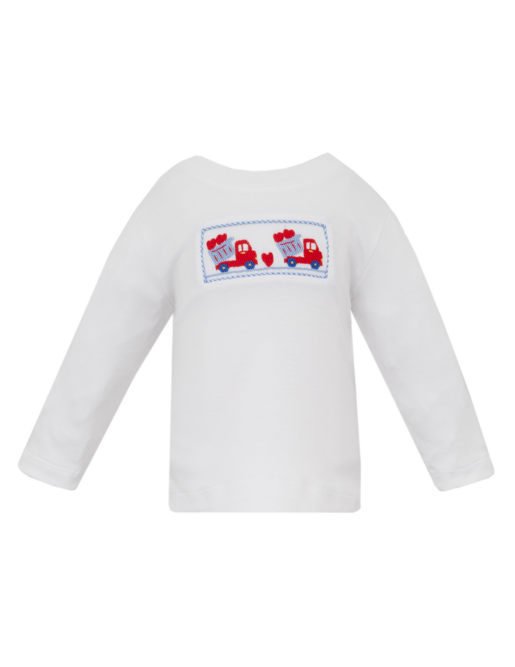 Valentine's Day Boys Long Sleeve Smocked T-Shirt