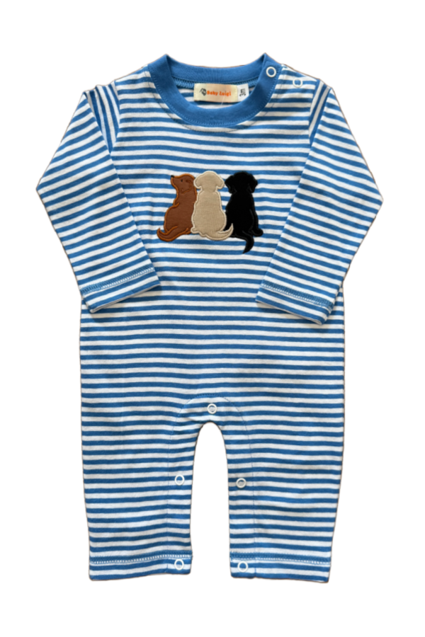 Three Labs Sitting Romper