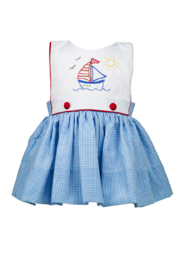 Vineyard Sailboat Girl Dress