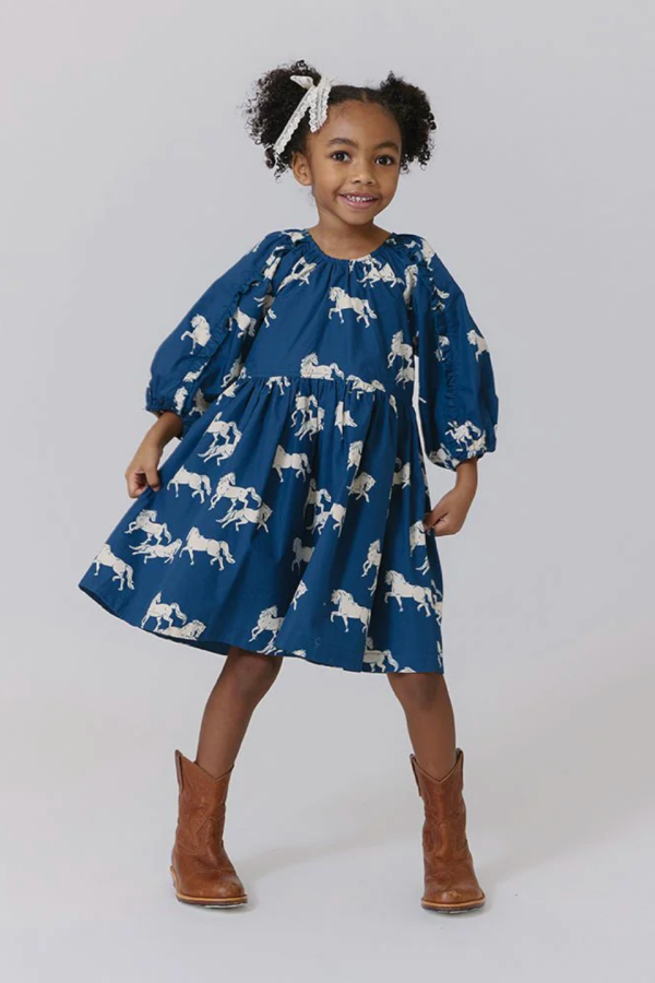 Girls Katya Dress - Wild Horses