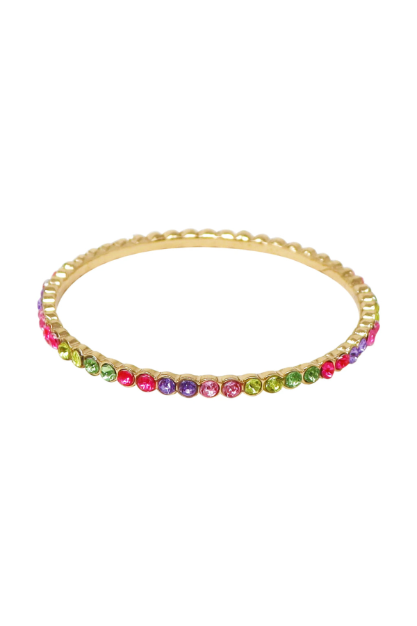 Rainbow Sparkling Gemstone Bangle
