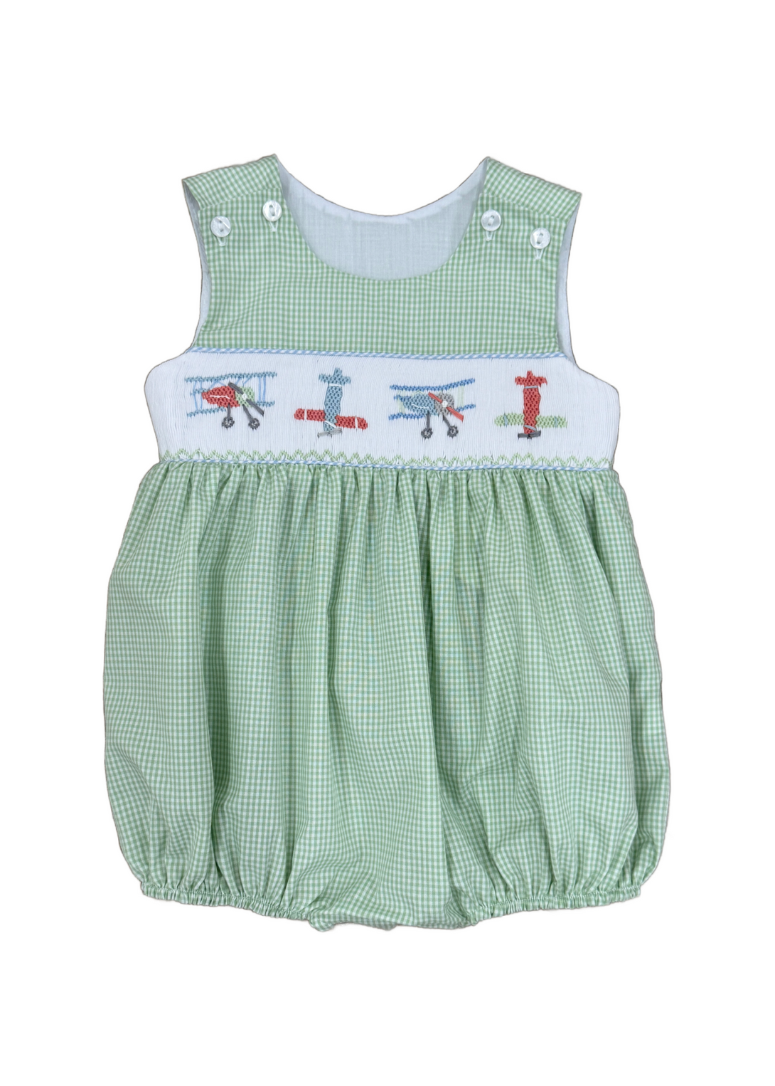 Ted Airplane Smocked Bubble