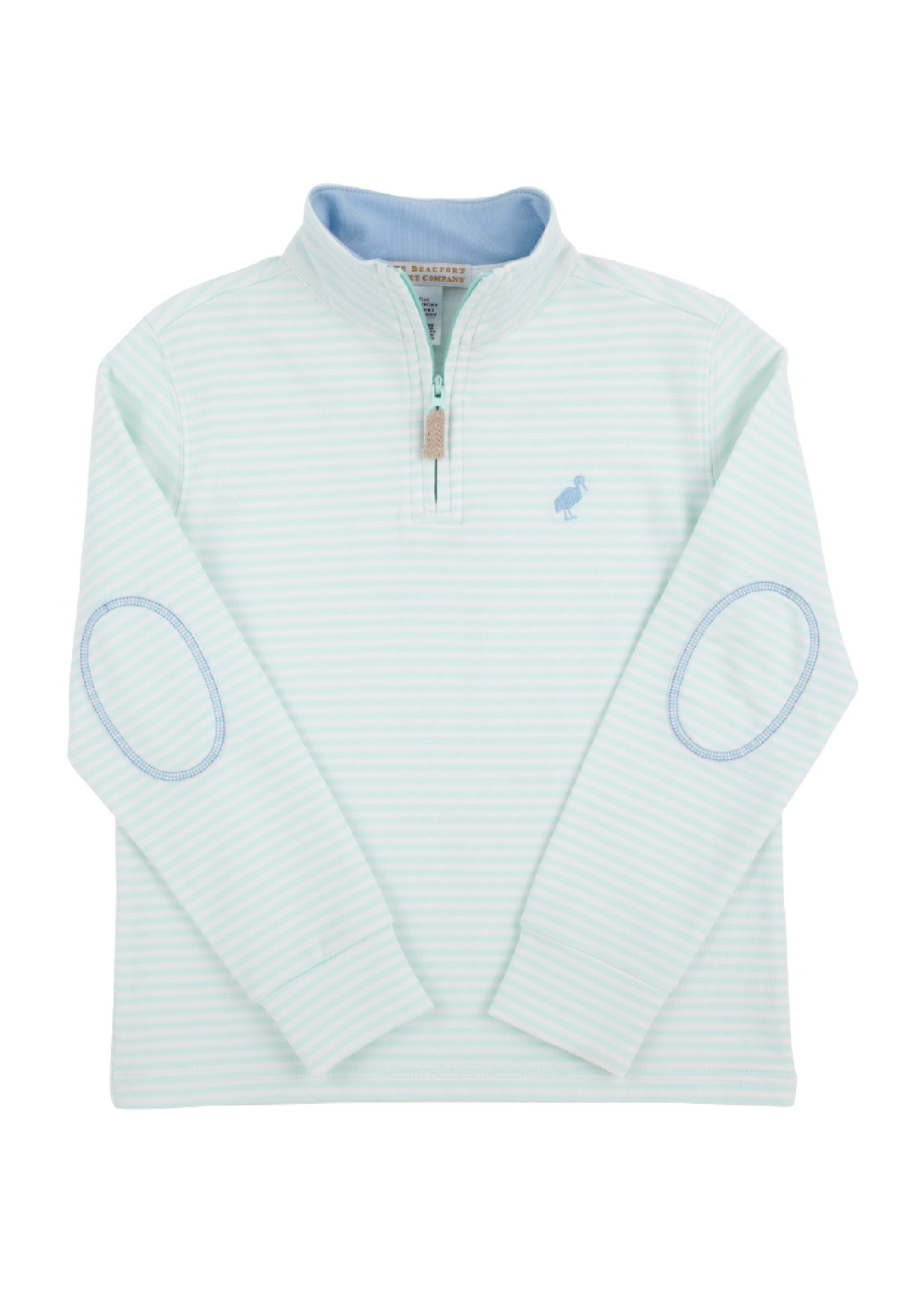 Hayword Half Zip Sea Island Seafoam Stripe Beale Street Blue