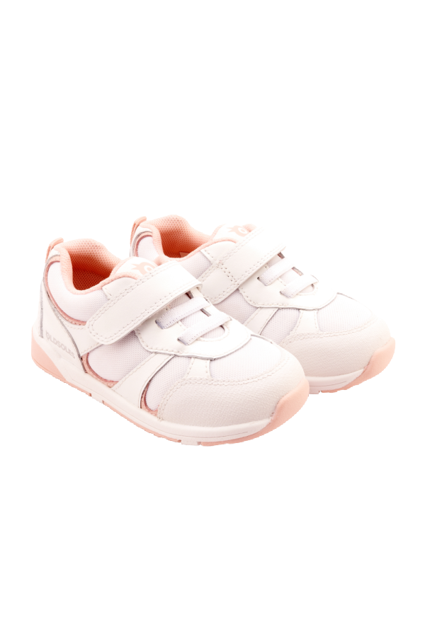 Marathon Sneaker in Snow and Powder Pink