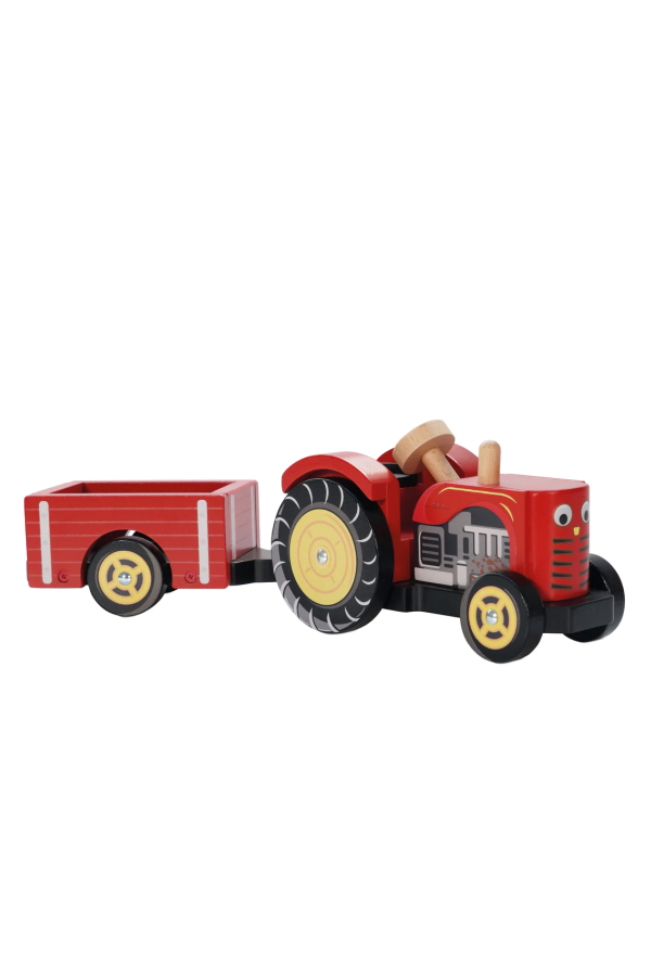 Red Wooden Tractor