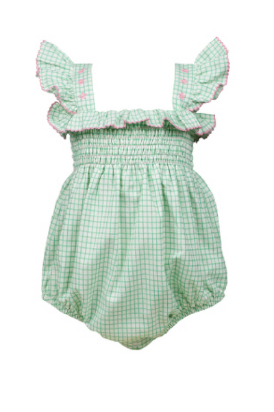 Rosemary Bubble - Green and White Check