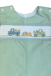 Pete Pumpkin Smocked Shortall