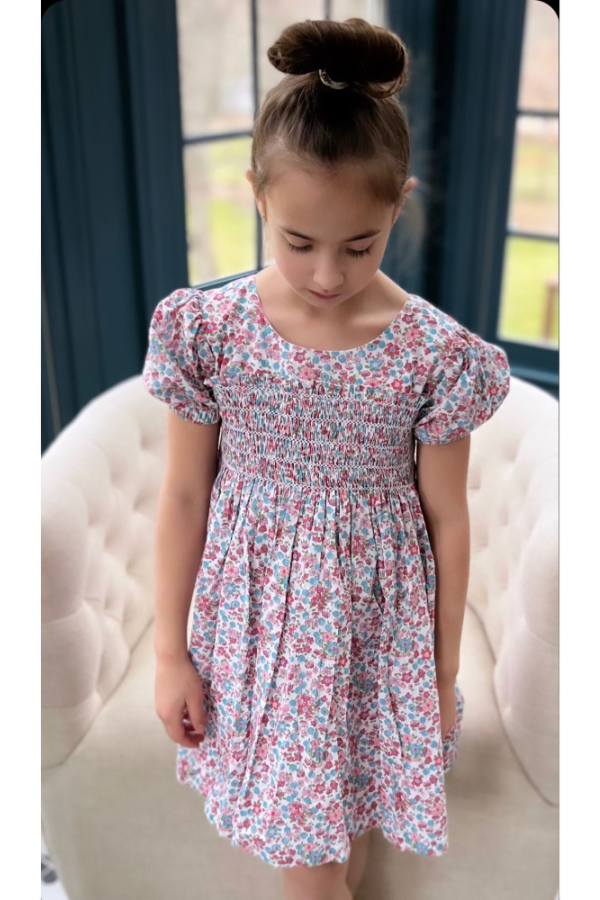 Smocked Floral Dress