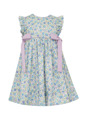 Lavender Liberty Floral Dress with Side Bows