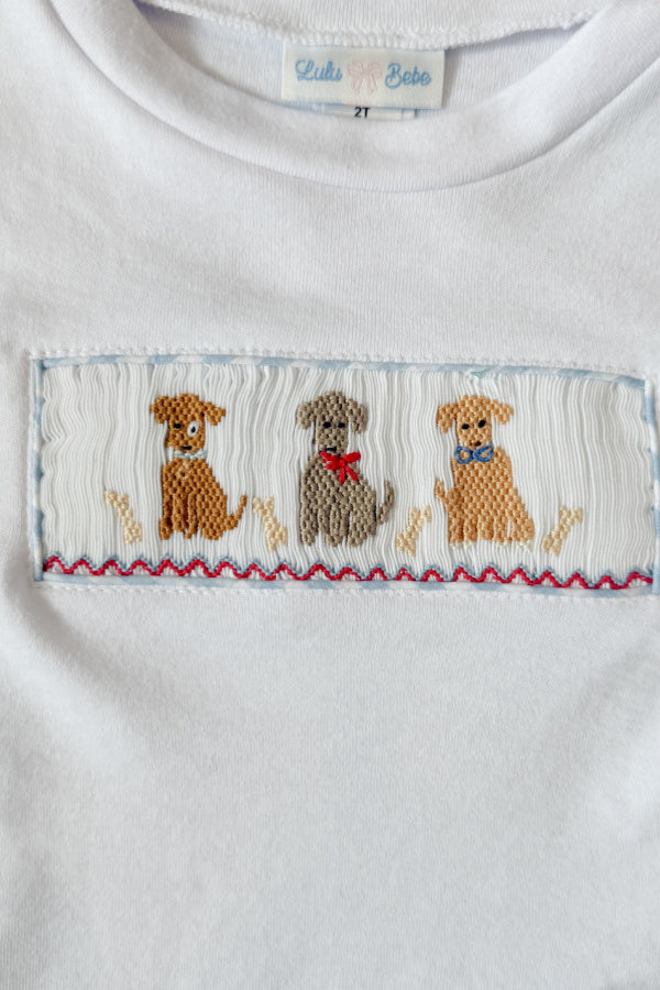 Pups Smocked Short Set