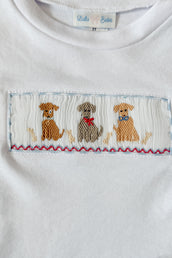 Pups Smocked Short Set