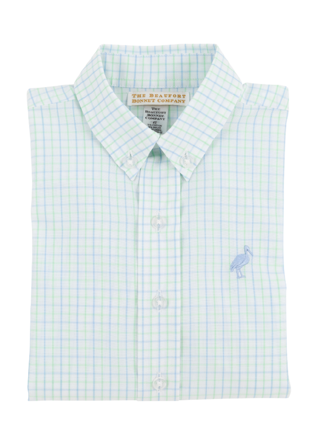 Dean's List Dress Shirt Sea Island Seafoam Beale Street Blue Windowpane